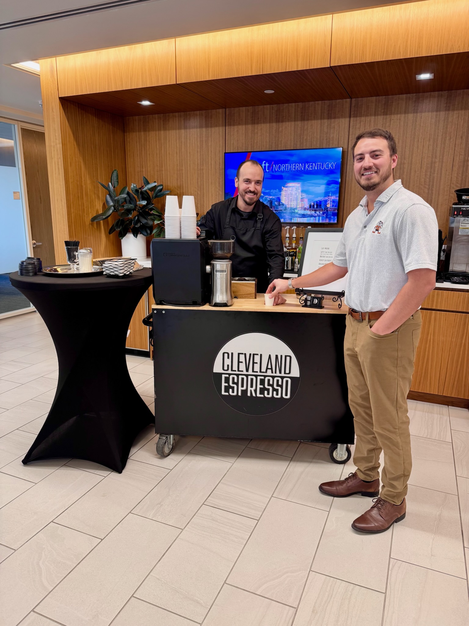 Cleveland Espresso mobile coffee cart at Taft Law | 200 Public Square, Cleveland